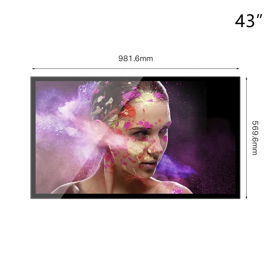 Outdoor High Brightness 43inch 3000nits Lcd Advertising Screen for Street Store Advertising Display Digital Signage Marketing A