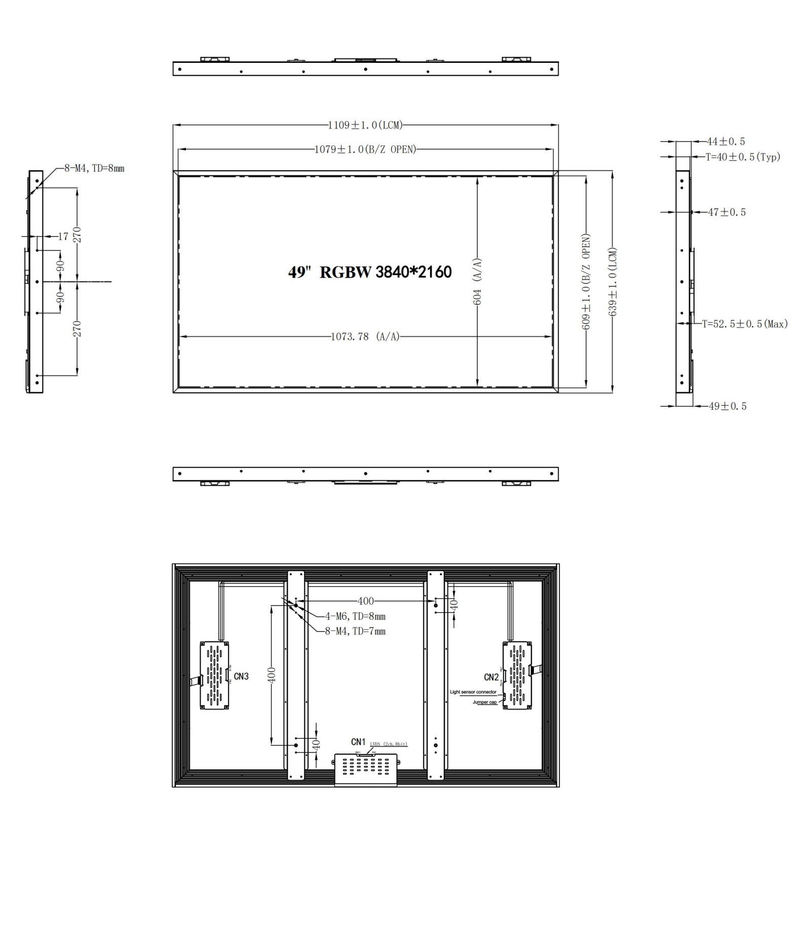 YZ490MBU25H-V1 outline drawing, PDF p4